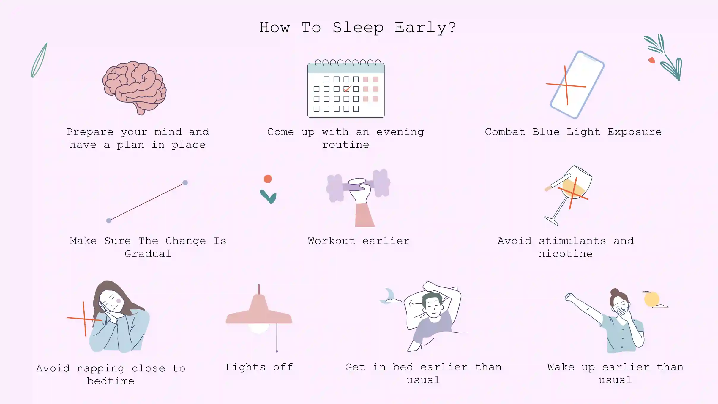 how to sleep early