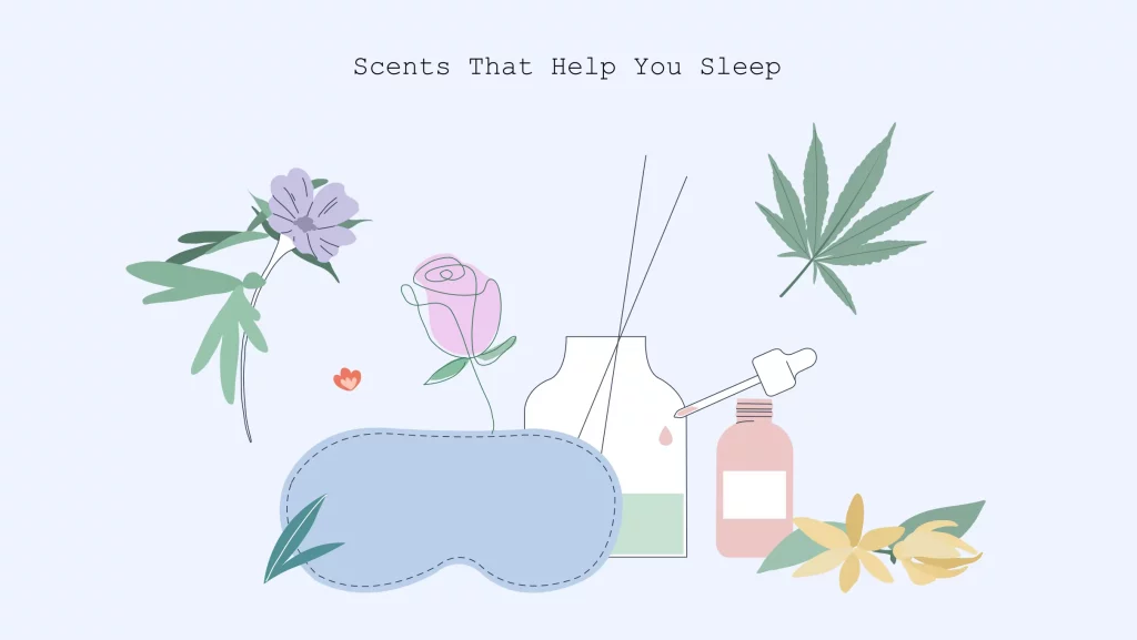 illustration of scents that help you sleep