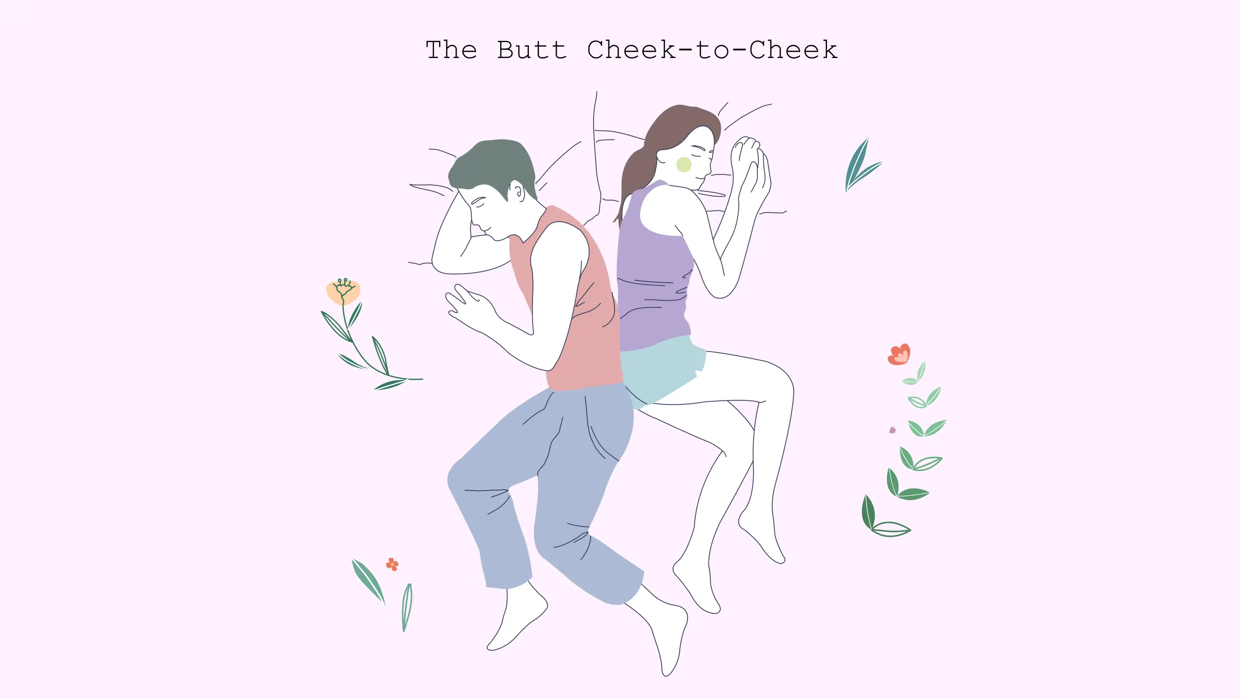xxx Butt cheek to cheek Couple sleeping in a buttocks-to-cheek sleep position