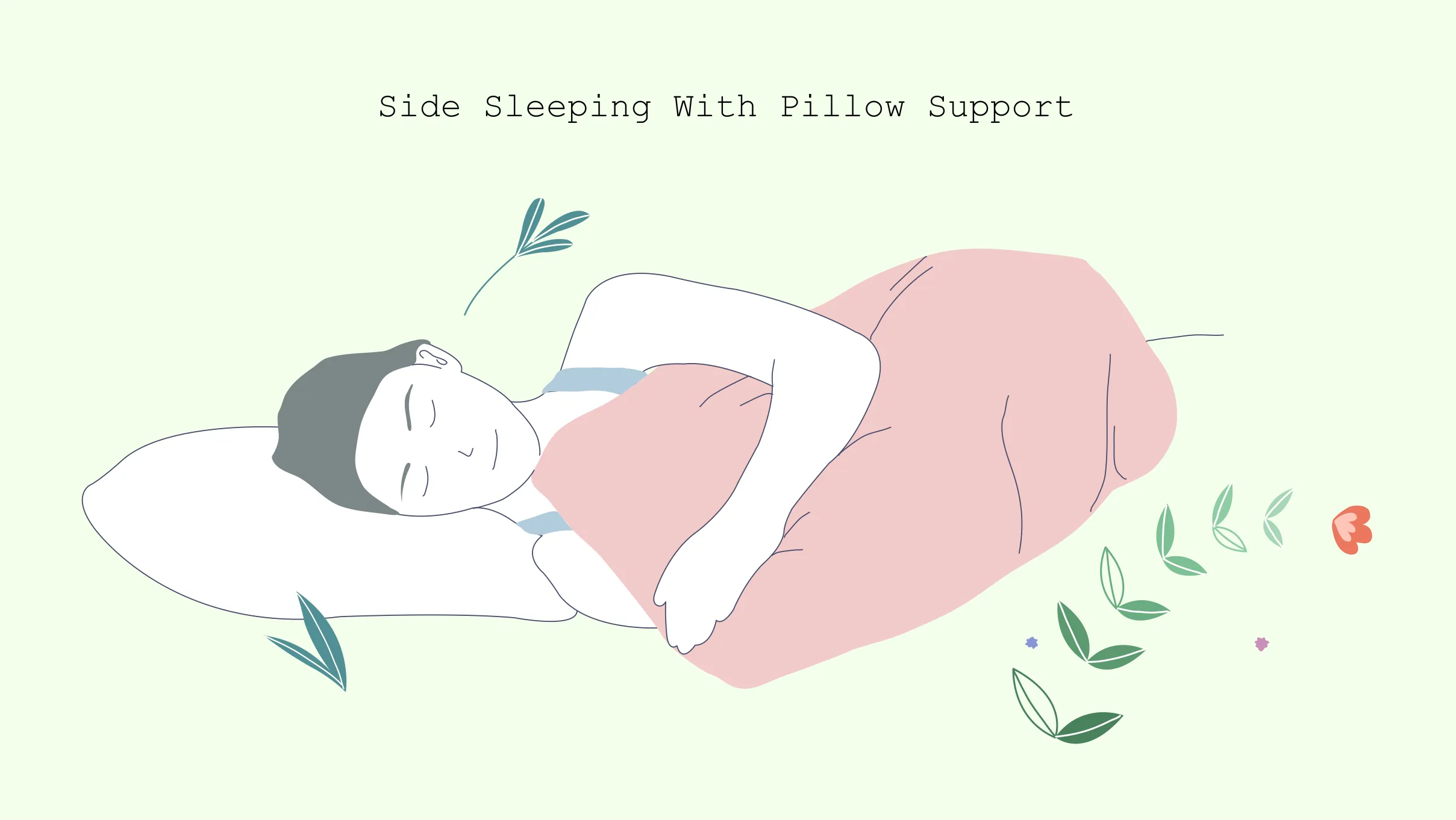 xxx Side sleeping with pillow support Side Sleeping with Pillow Support
