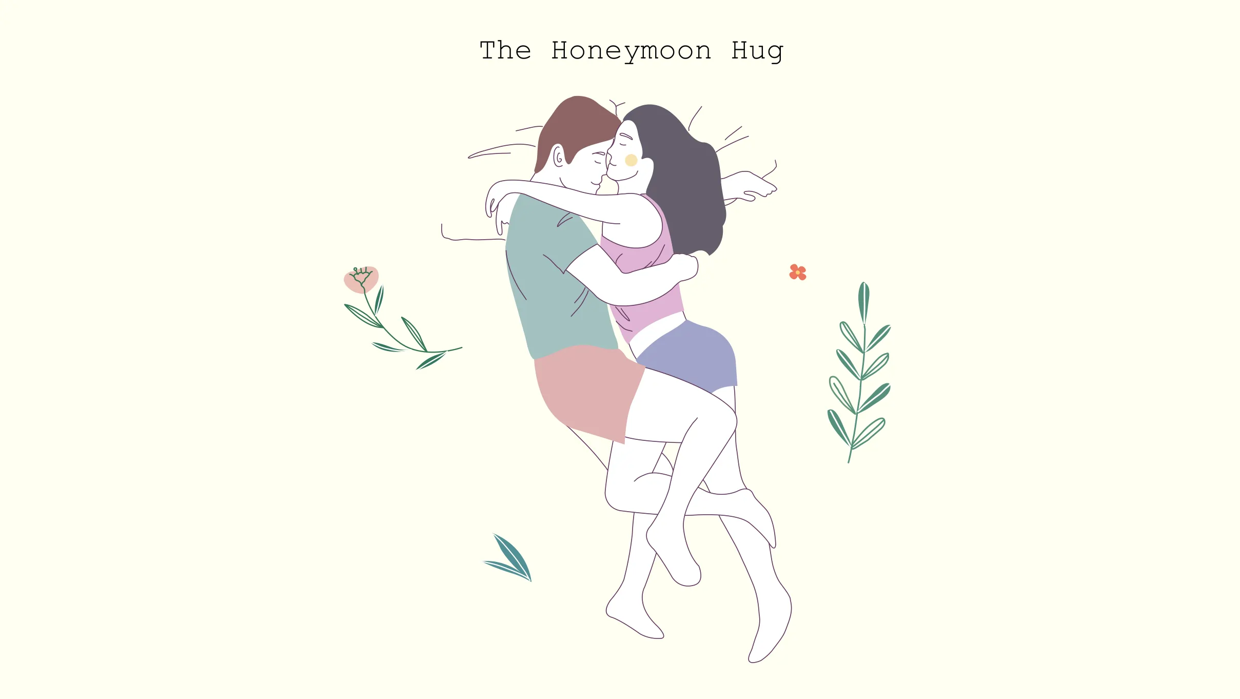 xxxHoneymoon Hug Couple sleeping in a "honeymoon hug" sleep position
